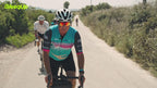 Cyclist wearing BleeqUp Ranger open-ear audio camera glasses