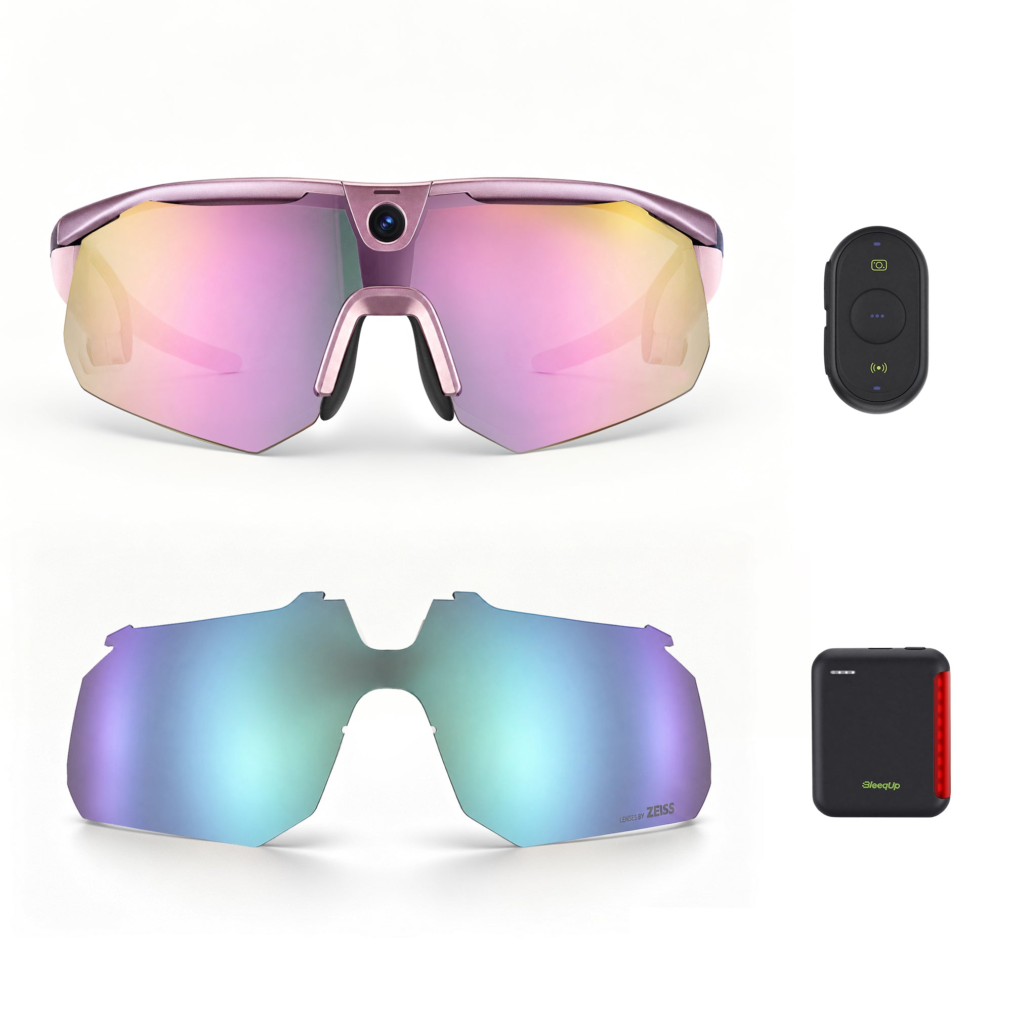 BleeqUp Ranger Lunettes de Sport à Caméra AI – Pack Ultime